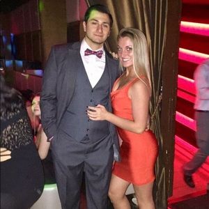 Red body con dress, worn twice